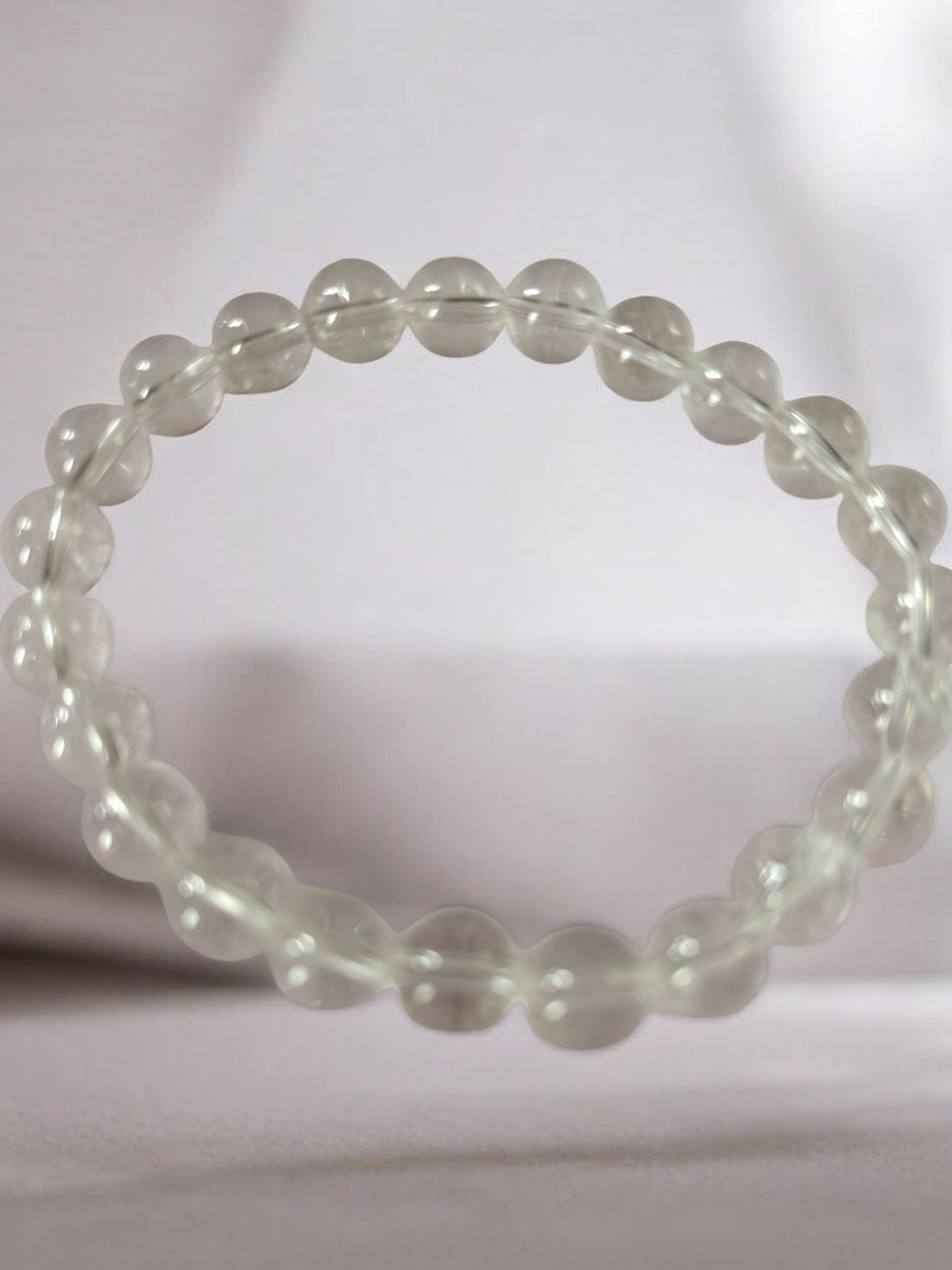 Clear Quartz Round 8mm Bead Bracelet High Quality